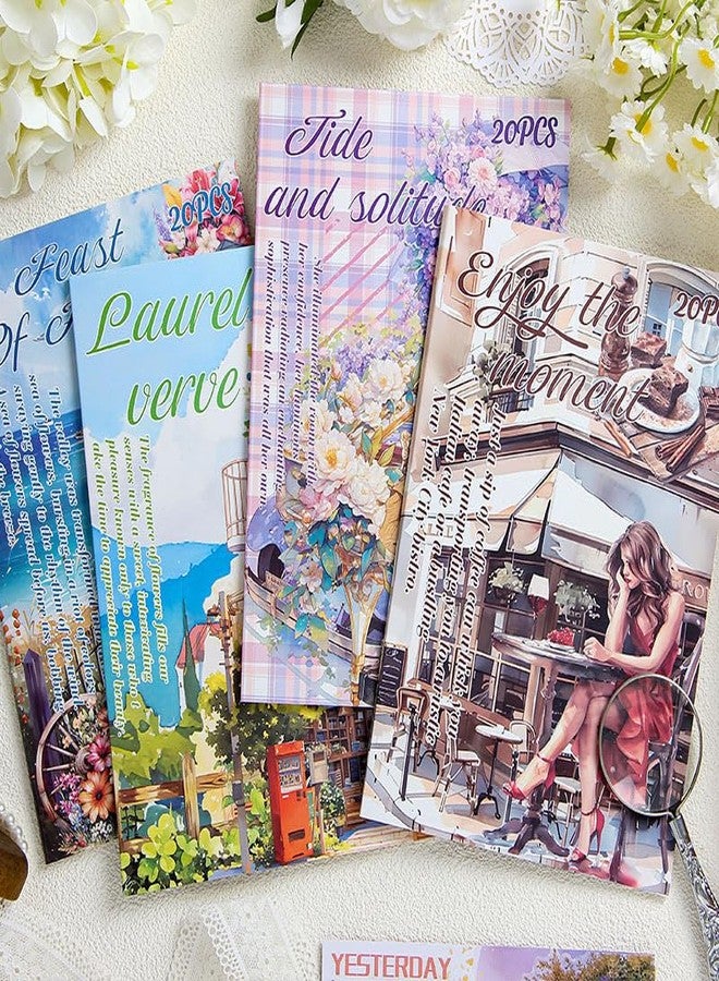 SAMVARDHAN The Ground Series PET Scrapbook Stickers Book - 80 Sheets Washi Sticker Set for Journaling, Ephemera,Scrapbooking & DIY Crafts, Pack of 4 - Image 1